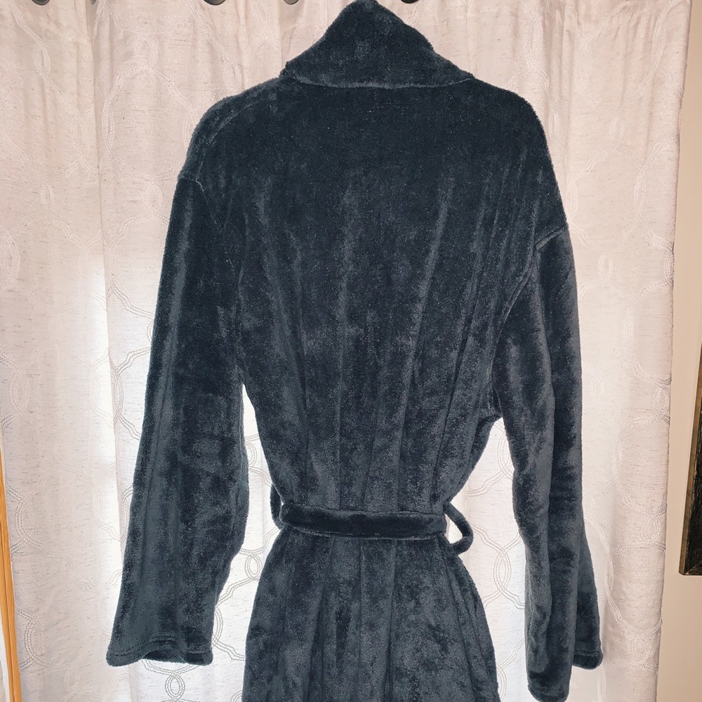 Monogrammed Dark Gray Robe - Picture 2 of 4